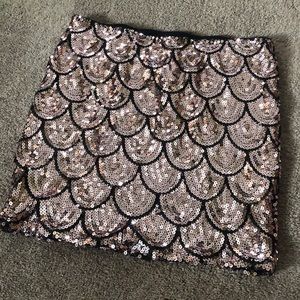 Sequin mini skirt